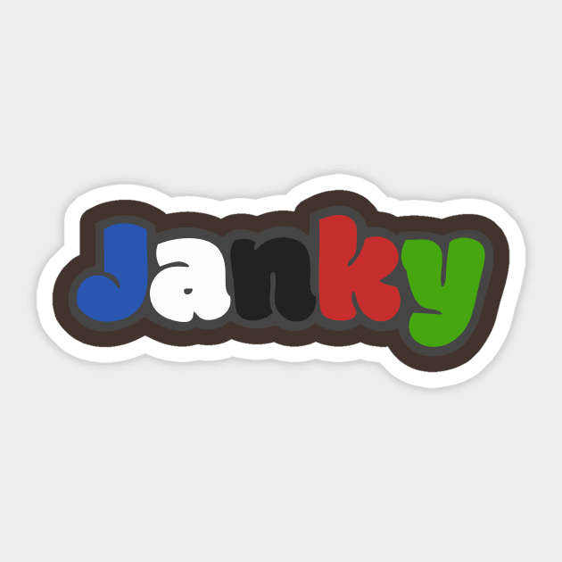 Janky | WUBRG JANKY MTG COLORS Sticker by ChristophZombie